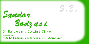 sandor bodzasi business card